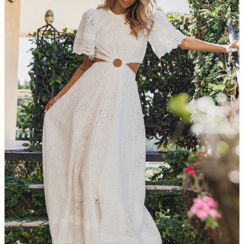 Petal and Pup Merletto Cut Out Maxi Dress